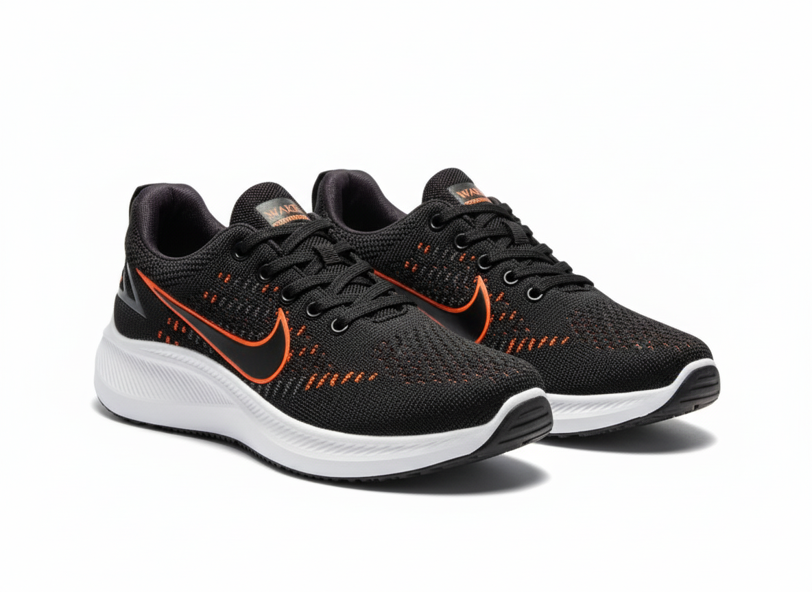 Monochromatic Lifestyle Sneakers (black/orange)