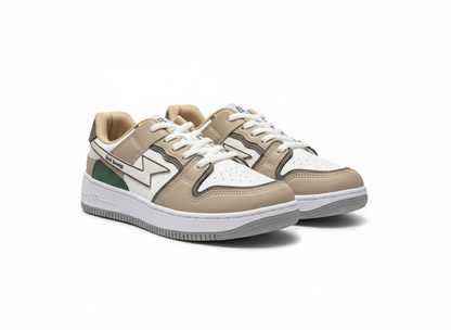 Retro-Inspired Sneaker (Brown / White)