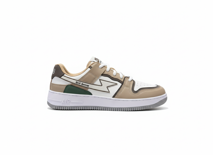 Retro-Inspired Sneaker (Brown / White)
