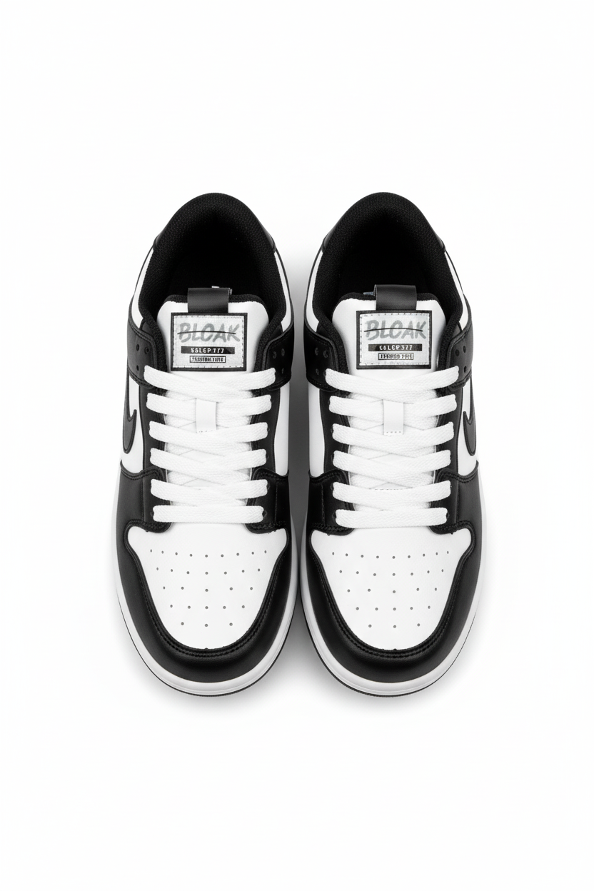 Retro-Inspired Sneaker (Black/White)
