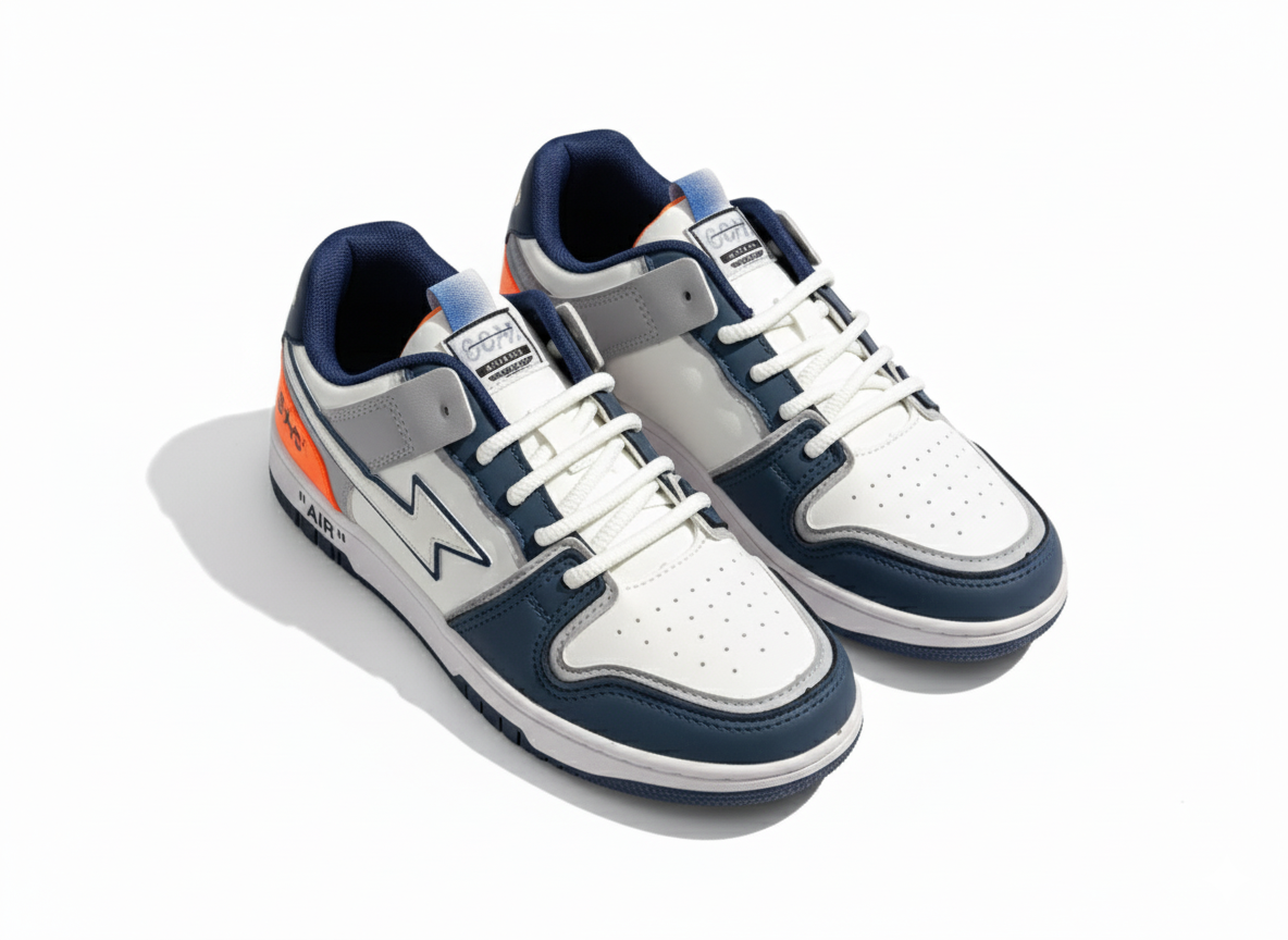 Retro-Inspired Sneaker (Blue/White)