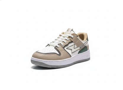 Retro-Inspired Sneaker (Brown / White)