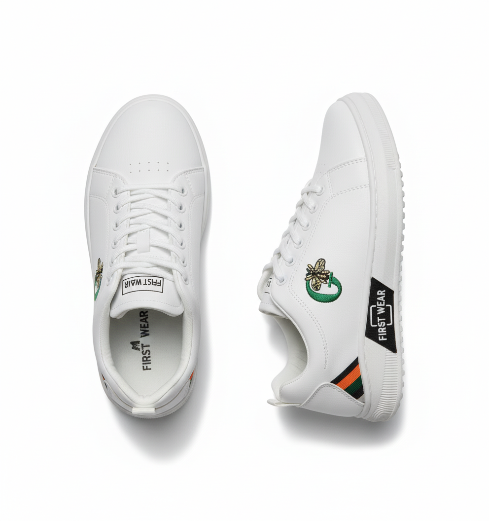 Men’s White Sneakers(white)